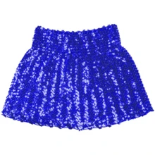 Minifalda With Lentejuelas, Azul Rey, Talla Adulta M, Cinturilla Elástica, Discoteca, Disfraz, Carnaval, Fiesta Temática