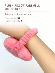 2pcs Cute Mouse Shaped Wrist Rest Cushion, Elastic Band Hand Pillow, Typing Protection Wrist Pad For Office