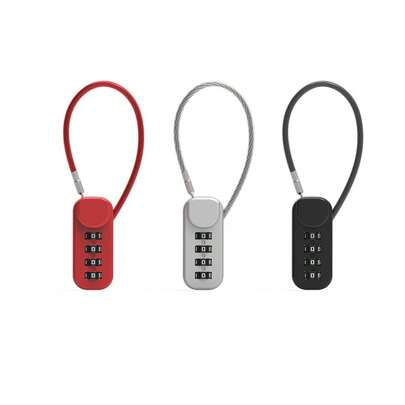 1pc High Quality Multifunction 4 Digitals Anti-Theft Lock, 13.5cm Zinc Alloy Digital Lock For Suitcase Luggage Bag, Square Shape Lock, Password Key Anti-Theft Lock With Rope, Lock With Long Keychains, Lock With Long Rope, Perfect For Travel Airport School Bike Cute Gift Vacation Travel Accessories Summer Travel Essentials