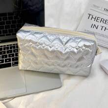 心形图案化妆包，大容量收纳袋，多功能旅行洗漱包 - 彩色 - 查看 12