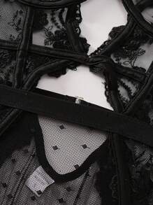 Lencería sexy para damas, telas bordadas, pijamas, pantalones de muñeca, lencería de peluche, una pieza