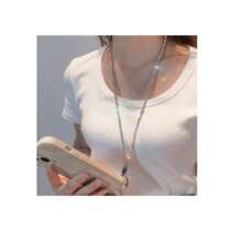 Cell Phone Lanyard Smartphone Neck Strap High Shine Rhinestone Black