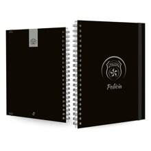 iscool Caderno Universitário Plus Capa Dura De Profissões Polícia - Preto Prata - Visão 2