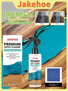 1 Pack Of 100ml Epoxy Resin Polish * 1pc Towel, Stain Cleaner, Stain Remover, Cleaning, Repairing Scratches, Polishing Surface Cleaning And Care Agent, Widely Used In Epoxy Resin Countertops, Car Resin Dashboards, Wood And Metal, Etc.