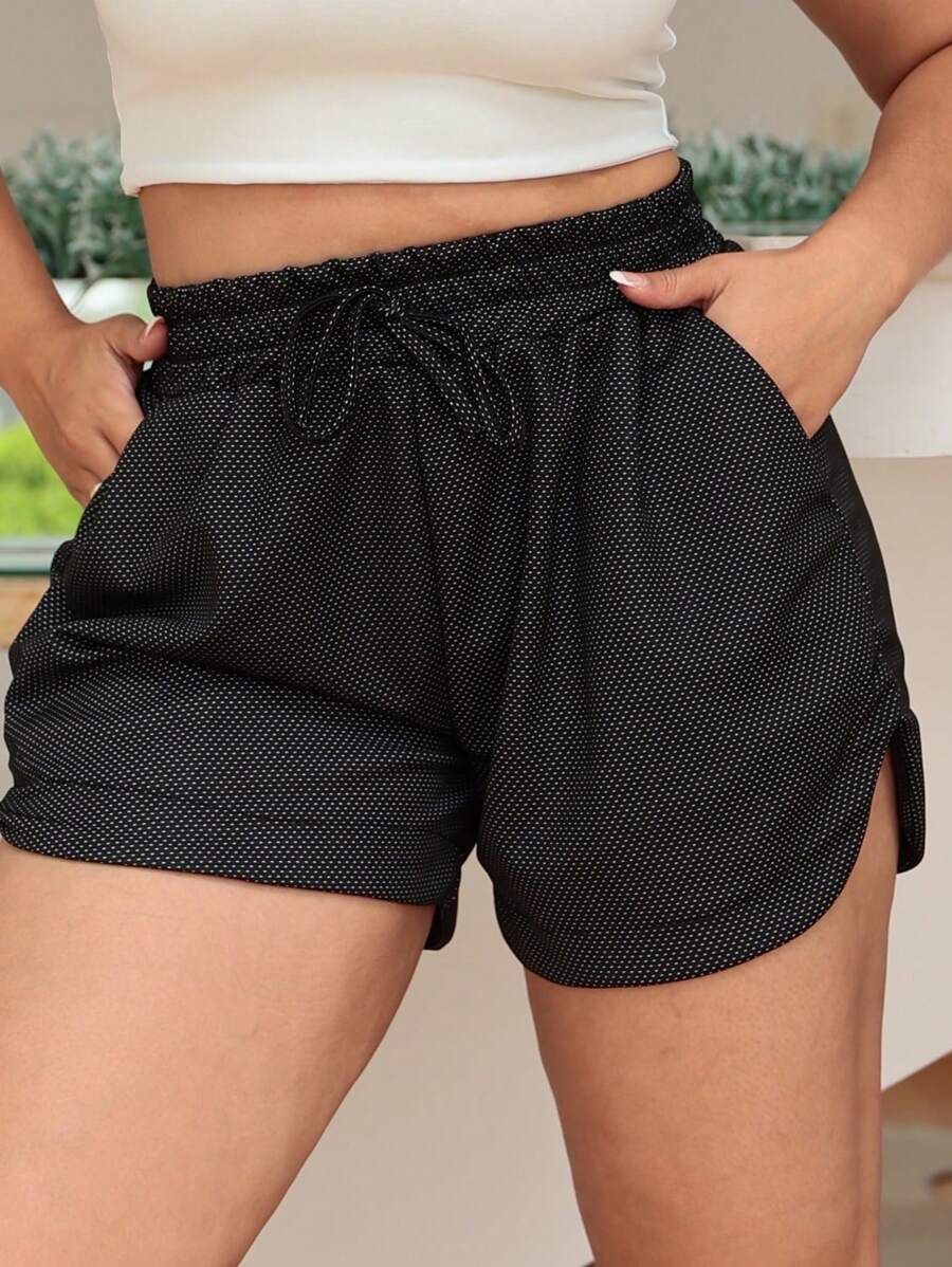 Women's Dryfit Gym Shorts Jogger Loose TYEDIE - 黑色 - 查看 1