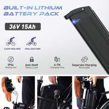 COLORWAY Electric Bike 36V 15AH Battery, 28 Inch, City Commuter Electric Bike, 250W High Speed Brushless Motor. Black And White Two Colours, Suitable For Adult Men And Women. - Black - View 3