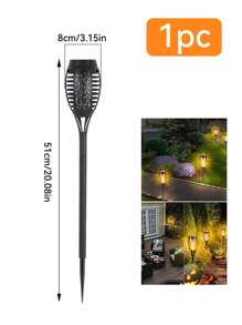 1/2/4/6 pièces, Lumières solaires, Lumières décoratives d'extérieur, Alimentées à l'énergie solaire, Convient pour les festivals, les fêtes, les jardins, les parcs, les lumières décoratives, les lumières de pelouse, Illuminez votre jardin avec la flamme vacillante de l'énergie solaire