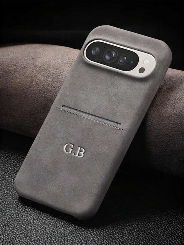 Custom-Made Luxurious Silver Name Retro Sheepskin Faux Leather Card Holder Case For Pixel 9 Pro XL, 8 Pro, 8A, 8, And 9, Providing A Shockproof Back Cover With A Skin-Like Feel.,Stylish,Colorful,Vintage,Cute,Contracted,Funny,Custom,Personalized,Unique,Customized,Ideal Gifts For Him,Ideal Gifts For Her,Boyfriend,Girlfriend,Family,Friends,Grandparents,Couple,For Anniversaries,For Birthdays