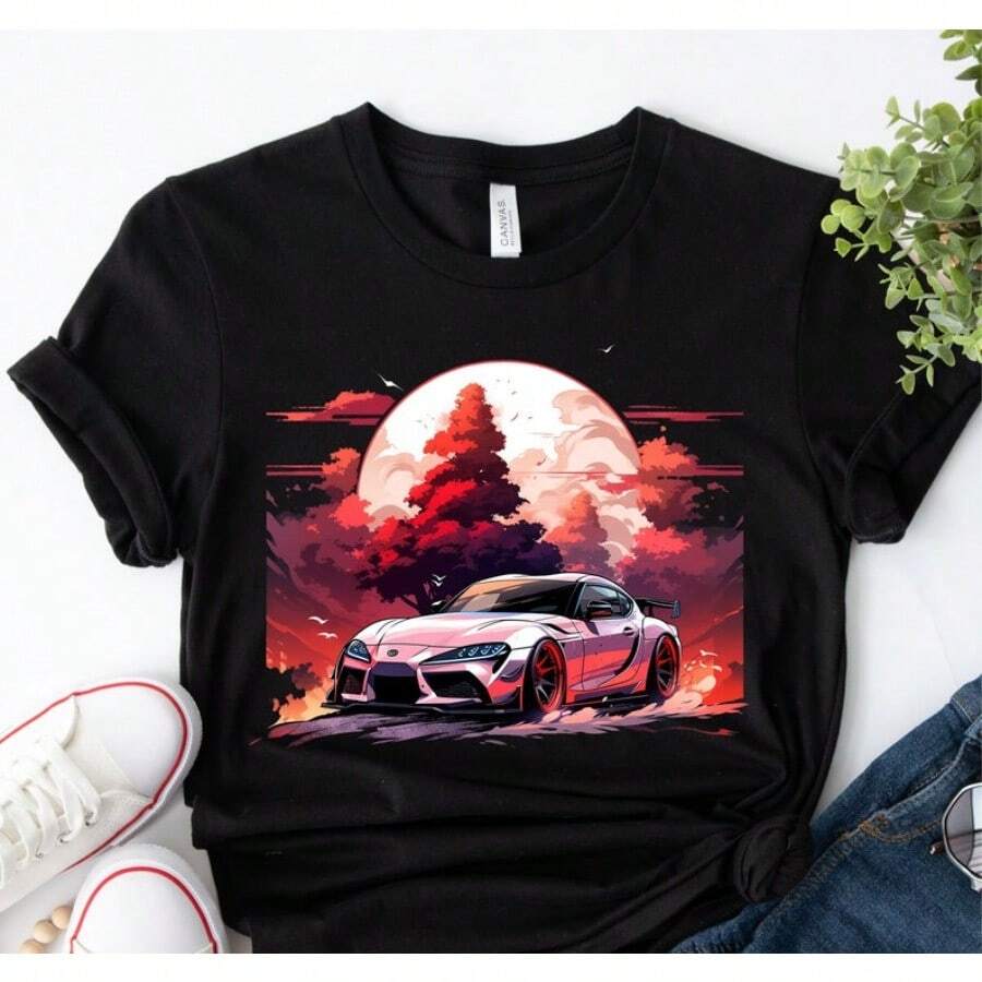 Toyota Supra Shirt, Pink Supra Shirt, Mk4 T-Shirt,JDM Tee, Car Shirt, Car Guy Gift,Gift For Him, Car Lover Shirt, Mk5 Supra, 2JZ T Shirt - 黑色 - 查看 1