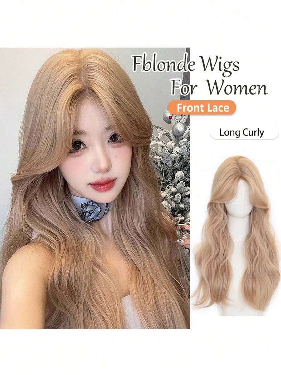 XIXISNOW Long Curly Fblonde Wigs 26 Inch For Women Cosplay Party Daily Wear Synthetic Heat Resistant Wigs