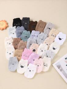 随机颜色婴儿袜子 - 10 双装，带防滑点，适合学步儿童 - 彩色 - 查看 1