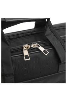 1pc Fashion Multi-Layer Men's Large Capacity Handbag Briefcase Shoulder Bag Messenger Bag Black Classic Laptop Bag Business Work Commute Office Supplies Dad's Gift Father's Day Back To School College Dorm Multipurpose Laptop Bags - Black - View 7