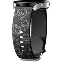 亮面花卉雕刻錶帶，適用 Galaxy Watch 7/6/5/4 (40mm/44mm)、5 Pro、6 Classic (47mm)、Watch 4 Classic 與 Active 2；20mm 柔軟可愛矽膠運動錶帶，相容三星手錶，女款 - Watch 4/5/6/7-20mm - 查看 10