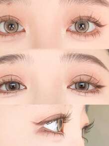 120pcs/Set Caramel Color Sunflower Lashes, DIY Brown Sunflower False Lashes, Transparent Stem Invisible Stem Natural Soft Colored Sunflower Lashes, Reusable Lash Clusters, Eyelash Clusters, Individual Eyelashes, Lashes, Fake Lashes - CC - View 6