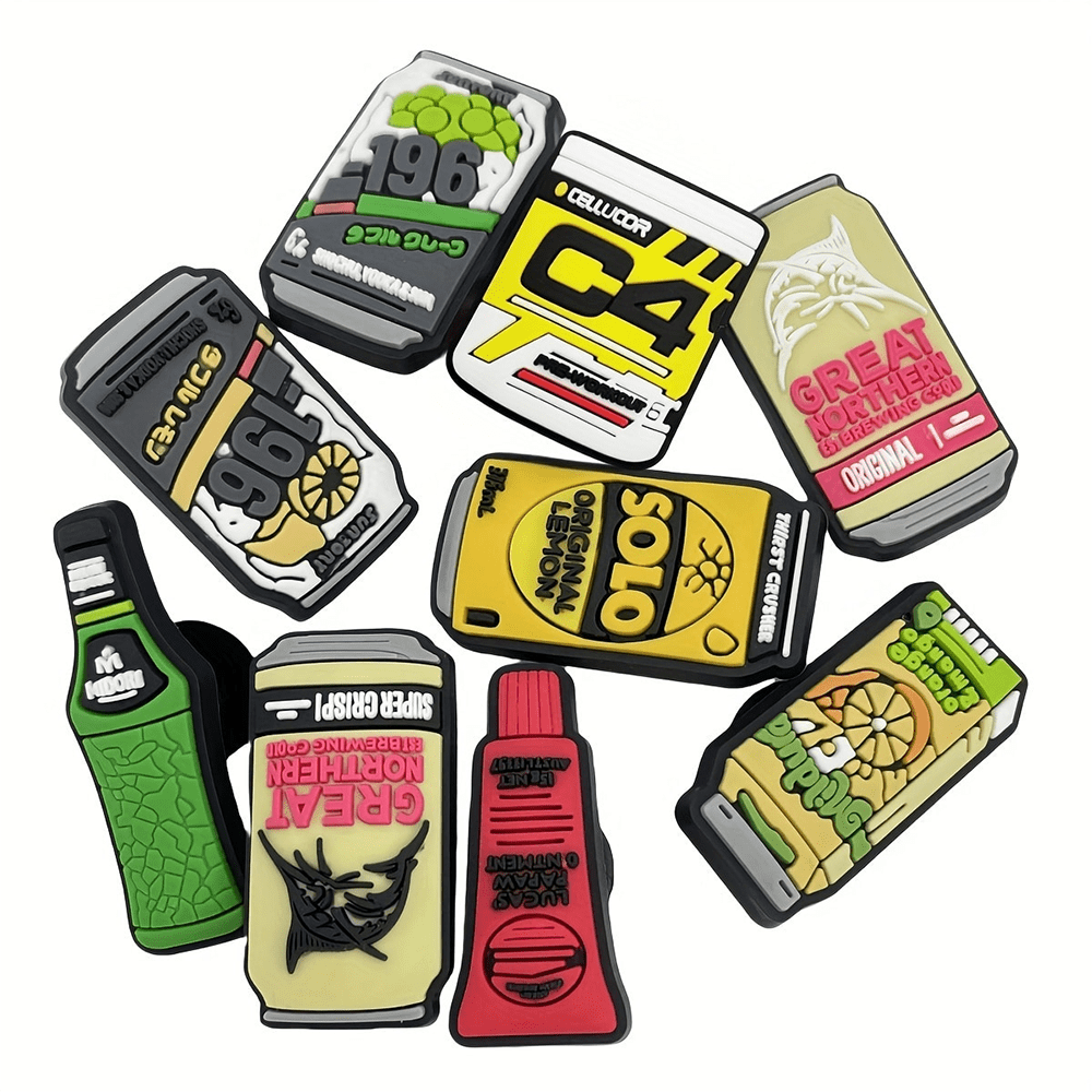 18pcs Cute Food Shoe Charms Set, PVC Shoe Decorations For Beach Bag, Shoe Accessories Charms, Gift Idea For Birthday Christmas Valentine's Day Halloween Party Favors