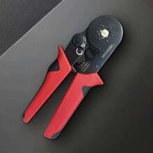 1pc Multi-Functional Electrician's Crimping Pliers, Adjustable Ratchet Wire Terminal Connector Crimper Tool, Serrated 4-Angle & Hexagonal Teeth Crimping Range 0.25-10mm² & 0.25-6mm², For Wire Repair, Electrical Equipment, Mechanical Maintenance, Also Known As Wire Crimping Pliers, Terminal Pliers, European-Style Tube Crimper, Electrician Tool