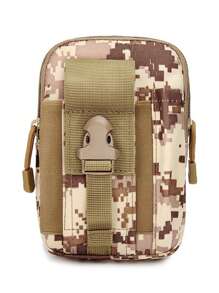 Bolsa de cintura multifuncional para deportes al aire libre, bolsa de cintura impermeable de camuflaje para accesorios de ciclismo, bolsa para teléfono móvil.