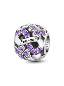 1 pieza de cuentas de trébol con piedras preciosas del zodiaco para hacer pulseras y brazaletes de mujer - Accesorio de joyería para hacer manualidades y combinar con atuendos diarios para chicas