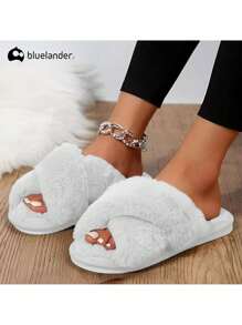 Pantuflas Unisex, Pantunflas Para Mujer o Hombre Comodas, Antideslizante para Uso Interno y Externo en Hogar y Cualquier Sitio, Calzado Cómodo y Cálidas. Bluelander. - Blanco - Ver 1