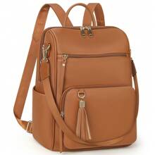 NEWHEY 女士背包钱包 皮革旅行背包钱包 防水防盗 时尚小号休闲背包 迷你背包钱包 女士可转换式单肩包 旅行包 带流苏 - 彩色 - 查看 3