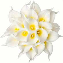 4/10/20 Piezas Flores Artificiales de Cala Lili, Flores de Cala Lili Realistas de Textura Simulada para Decoración del Hogar, Jardín, Oficina, Fiesta, Boda, Ramo, Centro de Mesa, Pascua - Multicolor - Ver 37