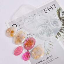 1 Pc Water Drop Elliptical Pendant Silicone Resin Mold For DIY Epoxy Resin Pendant Keychain Jewelry - White - View 5