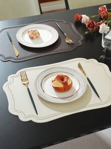 8/12pcs Hotel Restaurant Placemats/Coasters Set, High-End Table Mats, Multi-Color Heat-Resistant Pads, Protect Tabletop, Suitable For Wedding, Party, Home Kitchen Dining, Holiday Decoration