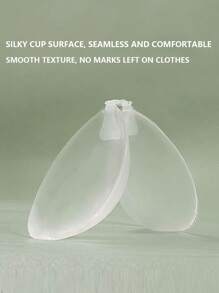 Silicone Swimsuit Nipple Cover Boob Pads Enhances Cleavage Waterproof Sweatproof Invisible Small Bust Swimwear Bikini Breast Pasties - Multicolor - View 4