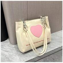 这款新颖、时尚、可爱的手提托特包和斜挎包是一款休闲、小众风格的大容量单肩包。 - 彩色 - 查看 14