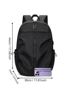 1 件男士大容量旅行商务笔记本电脑背包，时尚轻便大学生背包