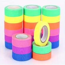 6 Streifen Neon-Klebeband, 6 Farben, fluoreszierendes Band, Neon-farbene Party-Dekoration, Halloween, Handwerksarbeiten, Legeband