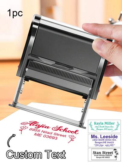 LICVIC 1/2Pcs Custom Text Address Stamp,Back To School Supplies For , Personalized Address Stamps Self Inking, Customized Rubber Stamps, Customizable Business Stamp, 5 Sizes: S/M/L/XL/XXL, 9 Ink Colors, 12 Styles, Small Business Supplies, Stamper,Multi-Functional,Ornamental,Reusable,Modern,Colorful,Cute,Vintage,Cartoon,Kawaii,Custom,Personalized,Unique,Customized,Workers,Clients,Students,For Business/Work/Office,For School