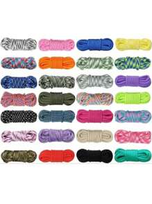 28pcs Multifunction Colorful DIY Paracord, Handmade Woven Rope, Bracelet Weaving, Craft Weaving