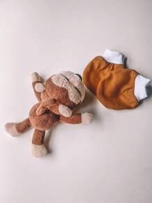 Kit 3 Pairs Of Baby Gloves For Newborns, Baby, Children, 100% Cotton, Own Production - 泥土色調 - 查看 3