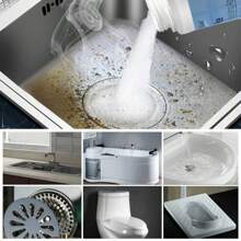 H4Cacle Pipe Dredging Agent Powerful Sink & Drain Cleaner High Efficiency Powerfully Dissolves Toilet Kitchen Washbasin And Sink Sewer Pipe Blockage Channel Powder Blockage Remover