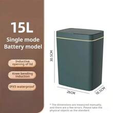 Smart Non-Contact Narrow Induction Trash Can Smart Home 15L Automatic Bagging Electronic Trash Can Smart Bathroomtrash Can White