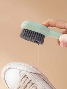 鞋刷和洗衣刷，多功能软毛和液体分配器，适用于家庭清洁鞋子和衣服，家用软毛鞋刷，按压式自动加液鞋刷 - 彩色 - 查看 7