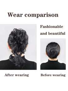 Synthetic Curly Donut Chignon With Elastic Band Scrunchies Messy Hair Bun Updo Hairpieces Extensions For Women - Multicolor - View 5