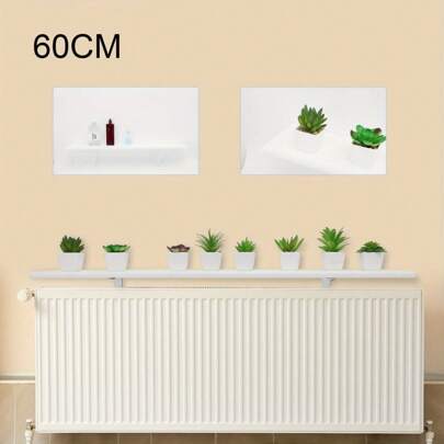 60cm White Radiator Cover Shelves Easy Fit MDF Wood Shelf Including Brackets
