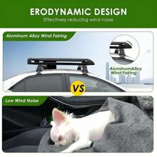 Car Roof Rack Lockable Roof Rails Luggage Rack For Cars With Roof Rails, Streamlined Roof Rack For Vacation And Luggage Transportation - Black - View 7