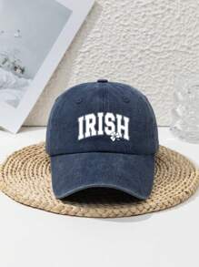 1pc Unisex IRISH Clover St. Patrick's Day Outdoor Sports Washed Retro Adjustable Letter Casual Street Polyester Printed Anti-UV Soft Top Baseball Cap, Suitable For Spring, Summer, Autumn And Winter - Multicolor - View 10