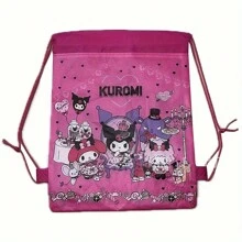 Sanrio Drawstring Backpack - Contemporary Non-Woven Fabric Pouch For Daily Office Supplies