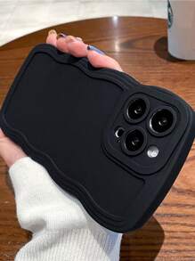 基本款手机壳 1 件装 TPU 彩色波浪纹手机壳 适用于 15 Pro Max、三星 A14 - 米色 - 查看 7