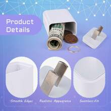 Hidden Safe Hidden Compartment Diversion Safe Secret Hidden Storage Keep Your Money Keys Jewelry- White