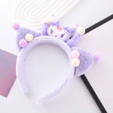 Sanrio 1 pièce Bandeau torsadé mignon de personnage Kuromi de dessin animé, accessoire pour cheveux de personnage créatif Sanrio
