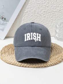 1pc Unisex IRISH Clover St. Patrick's Day Outdoor Sports Washed Retro Adjustable Letter Casual Street Polyester Printed Anti-UV Soft Top Baseball Cap, Suitable For Spring, Summer, Autumn And Winter - Multicolor - View 12