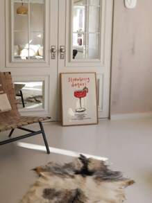 1 PC Strawberry Daiquiri Prints, Cocktail Recipes, Kitchen Wall Canvas Poster Prints, Beautiful Room Decorations, Kitchen Decorative Wall Art Illustrations, Unframed - Multicolor - View 2