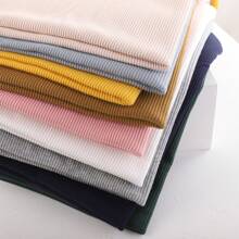 Baumwollfaden gestreifte texturierte Stoff mit großer Dehnbarkeit, Strickstoff für selbstgemachte Kleidung, Röcke, Hüte, Stoff mit fester Umhüllung, gute Qualität - Mehrfarbig - Übersicht 8