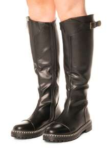 Truffle Collection Women's Mid-Calf Boots In Black Polyurethane - Size UK 3-8 / EU 36-41 / US 5-10 - Shipped Directly From The UK- Delivery In 3-5 Days! - Ladies Stylish Zip Closure Footwear For Casual, Party, Wedding Or Formal Wear - Durable, Comfortable Calf Booties For All-Season Fashion - Black - View 3