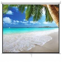 100" Projector Screen Projection Screen Manual Pull Down 16:9HD Screen For Home - 1 - 查看 3